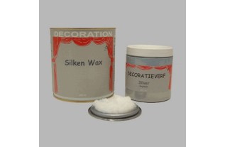 Silken wax (400ml) en krijtverf Zilver(250ml)