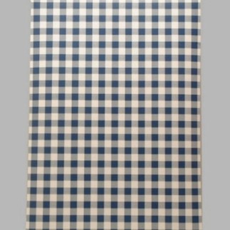 behang ruitje blauw en wit