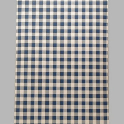 behang ruitje blauw en wit