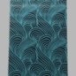 vliesbehang retro petrol waves blauw en zwart