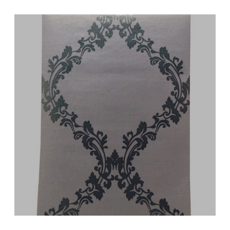 Behang damast classic zwart