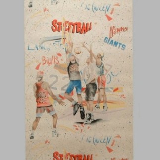 kinderkamer behang design streetball