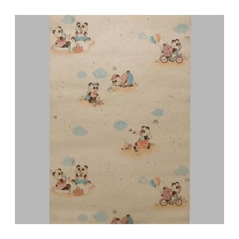 Kinderkamer behang design pandabeertjes