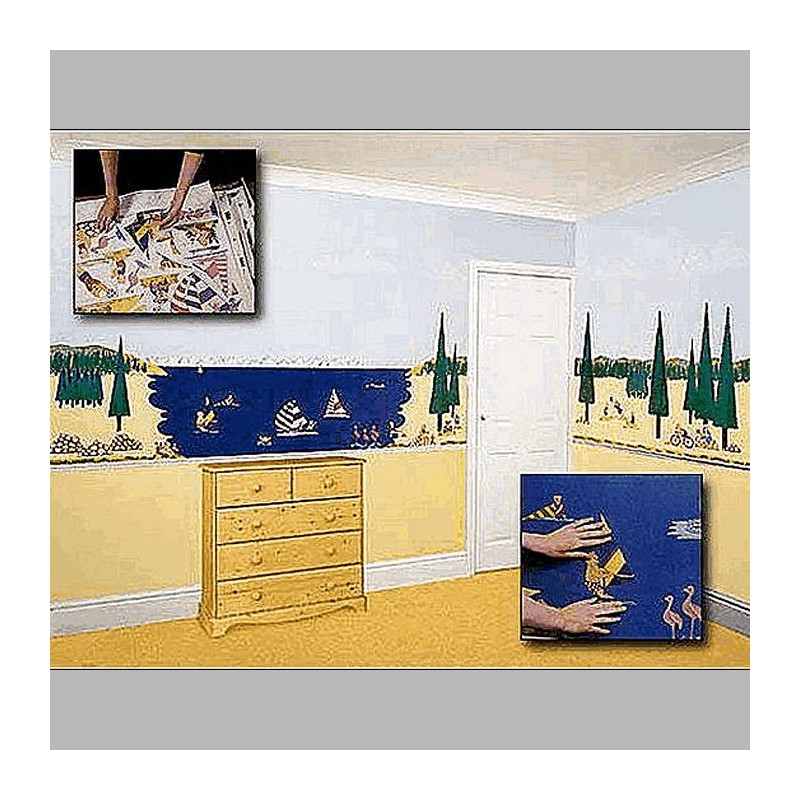 Kinderkamer decoraties van frieze frame design Teddyberen en picknick B