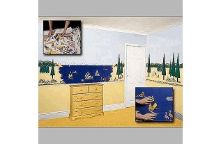 Kinderkamer decoraties van frieze frame design Teddyberen en picknick B