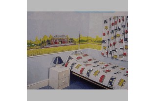 Kinderkamer decoraties van frieze frame design Spoor treinen