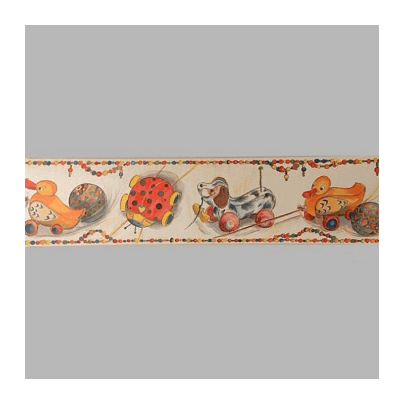 behangrand speelgoed wagentjes en kralen 18 cm x 5 meter