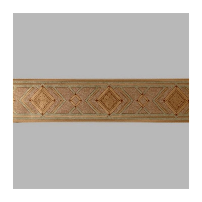 behangrand ruit chique goud/groen 17 cm x 5 meter