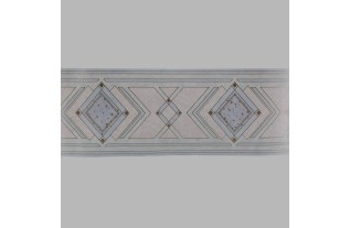 behangrand ruit chique blauw/goud 17 cm x 5 meter