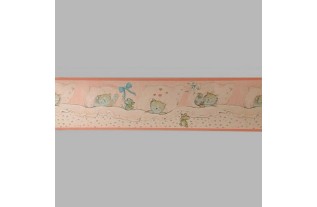 behangrand kat en muis rose 18 cm x 5 meter