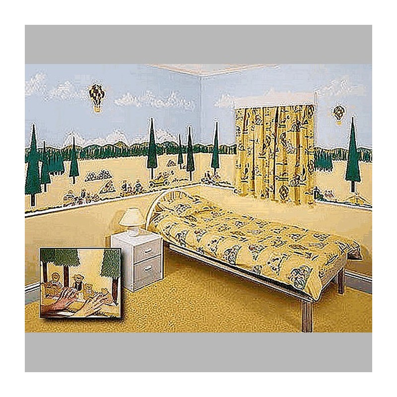Kinderkamer decoraties van frieze frame design teddyberen en picknick A