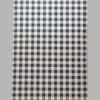 behang ruitje blauw en wit