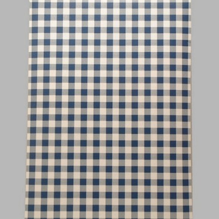 behang ruitje blauw en wit