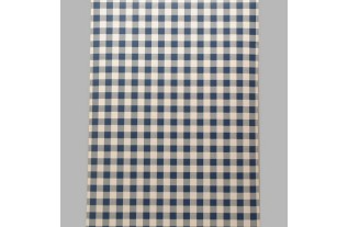 behang ruitje blauw en wit