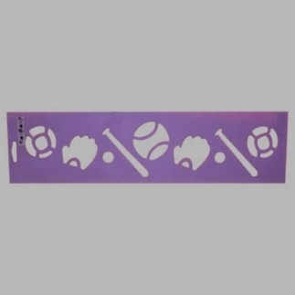 sportattributen sjabloon kleur paars 12.5 x 45 cm