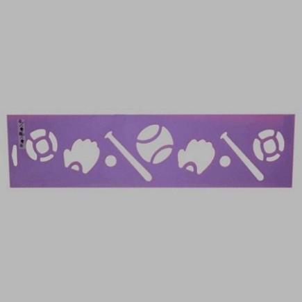 sportattributen sjabloon kleur paars 12.5 x 45 cm