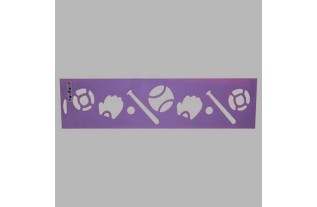 sportattributen sjabloon kleur paars 12.5 x 45 cm