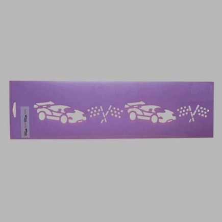 race auto's sjabloon kleur paars 12.5 x 45 cm
