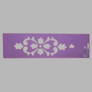 bloemen damask sjabloon kleur paars 12.5 x 45 cm