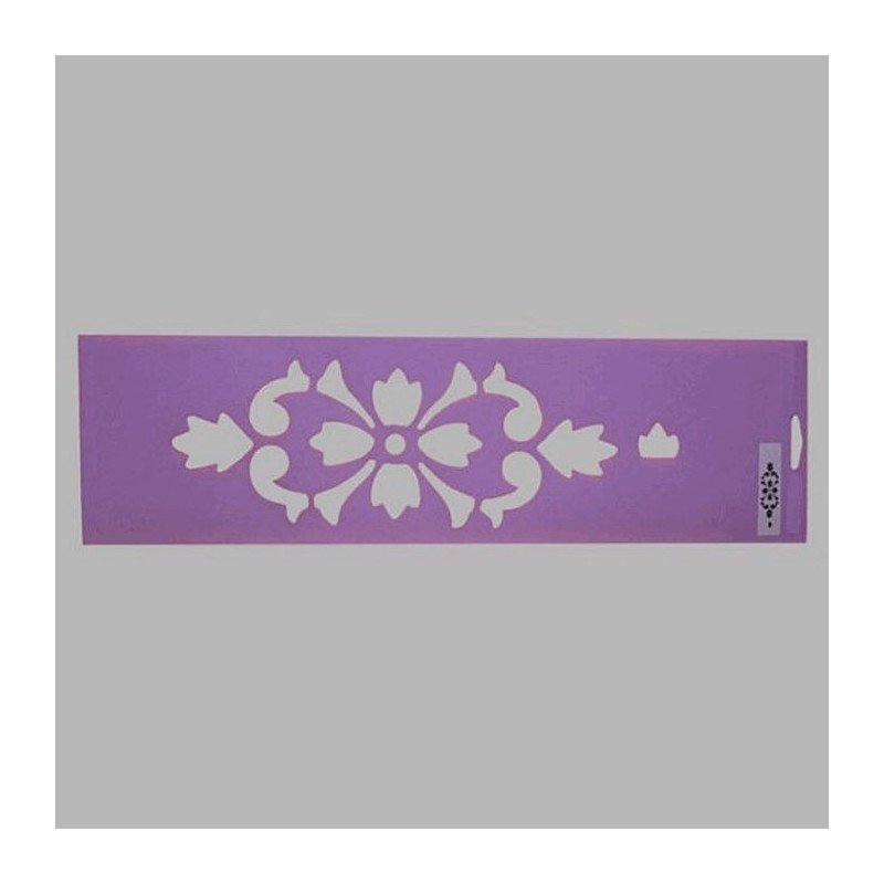 bloemen damask sjabloon kleur paars 12.5 x 45 cm