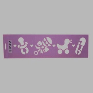 baby spullen sjabloon kleur paars 12.5 x 45 cm
