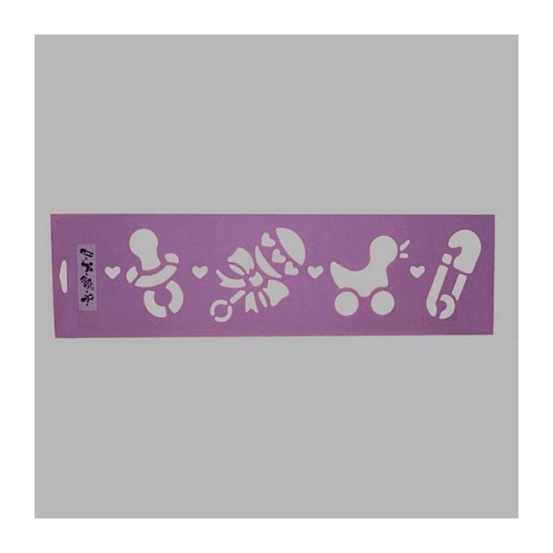 baby spullen sjabloon kleur paars 12.5 x 45 cm