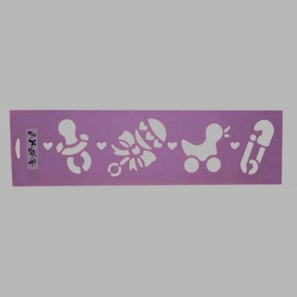 baby spullen sjabloon kleur paars 12.5 x 45 cm