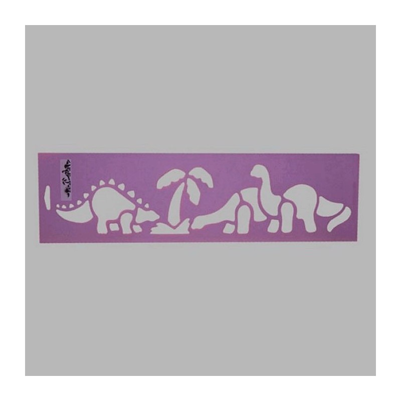 dinosaurussen sjabloon kleur paars 12.5 x 45 cm
