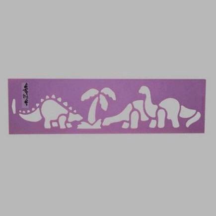 dinosaurussen sjabloon kleur paars 12.5 x 45 cm