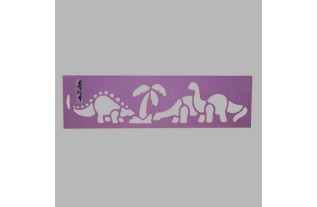 dinosaurussen sjabloon kleur paars 12.5 x 45 cm