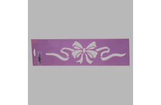 strik met linten sjabloon kleur paars 12.5 x 45 cm