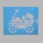 speelwagen sjabloon kleur blauw 20 x 25 cm