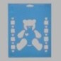 teddybeer sjabloon kleur blauw 20 x 25 cm