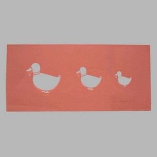 eenden sjabloon transparant 16 x 25 cm afwasbaar