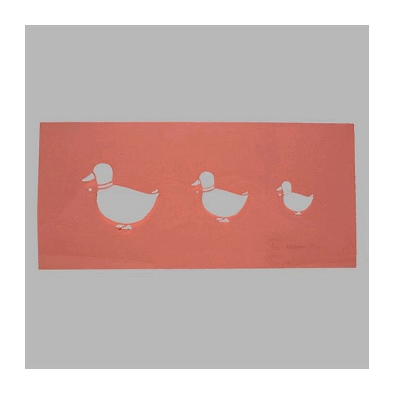 eenden sjabloon transparant 16 x 25 cm afwasbaar
