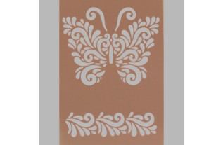ornament vlinder sjabloon transparant 15 x 21 cm afwasbaar