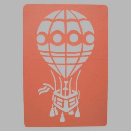 luchtballon sjabloon transparant 26 x 38 cm afwasbaar