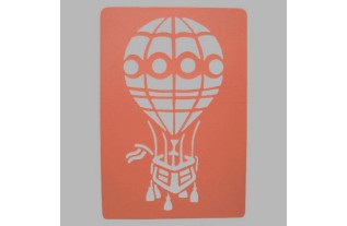 luchtballon sjabloon transparant 26 x 38 cm afwasbaar