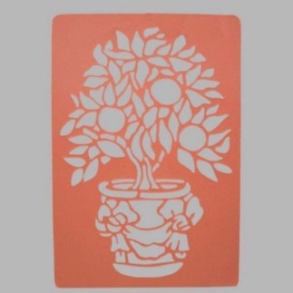 plant in vaas sjabloon transparant 26 x 38 cm afwasbaar