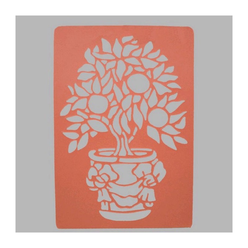 plant in vaas sjabloon transparant 26 x 38 cm afwasbaar