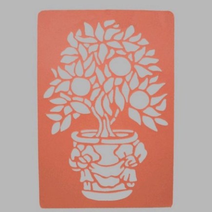 plant in vaas sjabloon transparant 26 x 38 cm afwasbaar