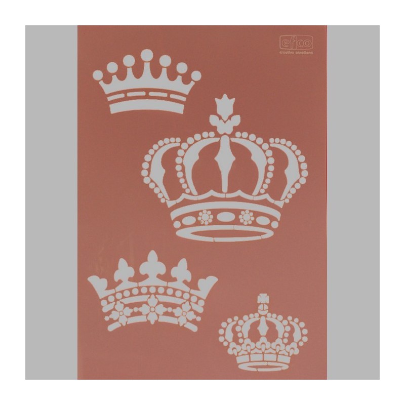 kronen sjabloon transparant 21 x 29,7 cm afwasbaar