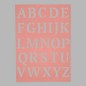 hoofdletters sjabloon transparant 15 x 21 cm afwasbaar