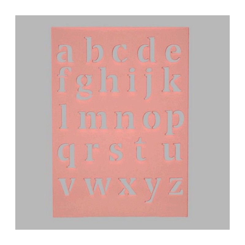 kleine letters sjabloon transparant 15 x 21 cm afwasbaar