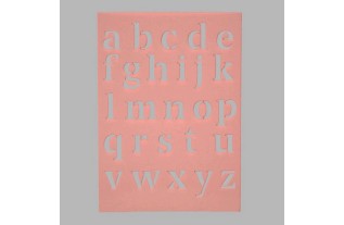 kleine letters sjabloon transparant 15 x 21 cm afwasbaar