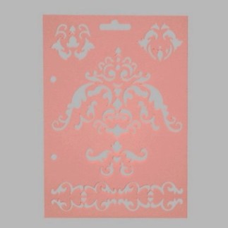 ornamenten sjabloon transparant 15 x 21 cm afwasbaar