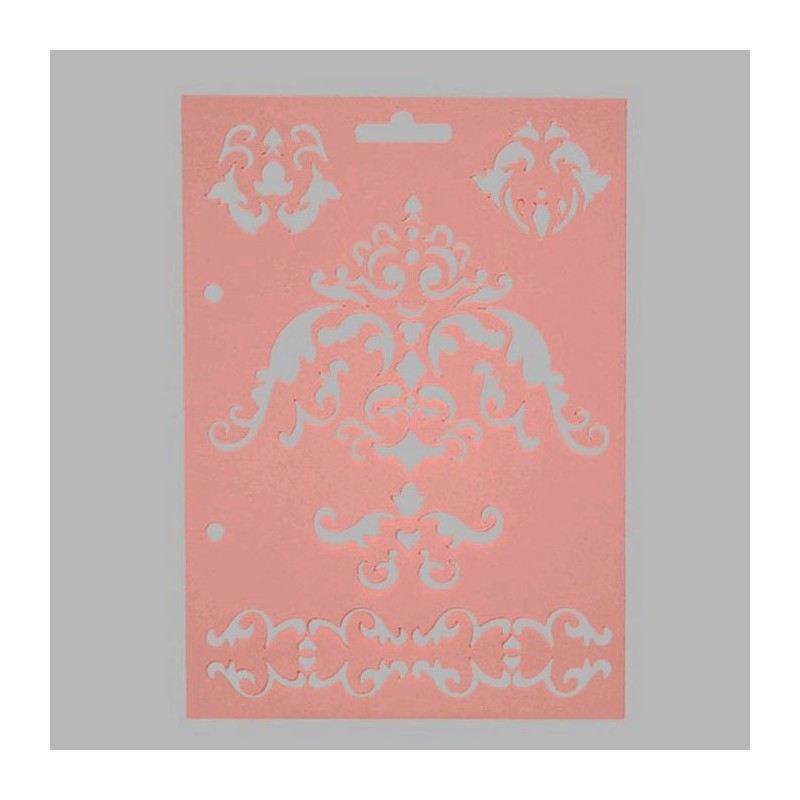 ornamenten sjabloon transparant 15 x 21 cm afwasbaar