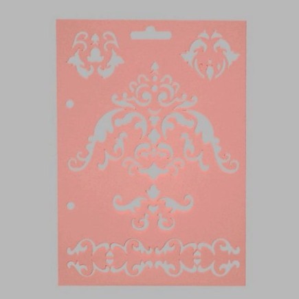 ornamenten sjabloon transparant 15 x 21 cm afwasbaar