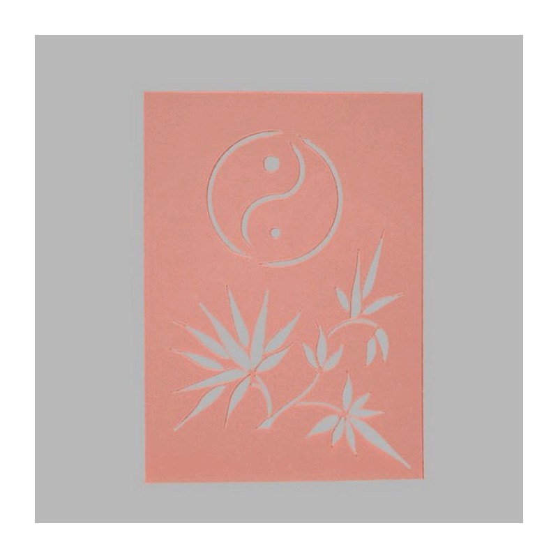 yin en yang sjabloon transparant 15 x 21 cm afwasbaar