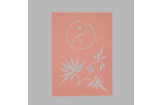yin en yang sjabloon transparant 15 x 21 cm afwasbaar
